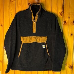Carhartt Black and Tan Men's Sherpa Fleece Pullover